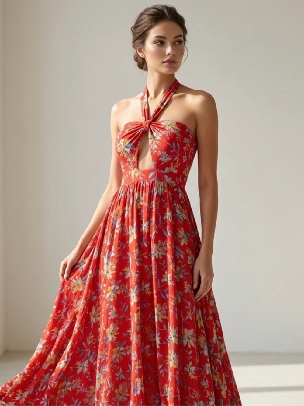 STUNNING! Kimchi Blue Strapless Maxi Flutter Dress - Size 0 - Urban Outfitters